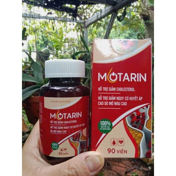 Hàng chính hãng cty Nesfaco Motarin hỗ trợ giảm cholesterol và giảm nguy cơ huyết áp cao do mỡ máu cao 90 viên