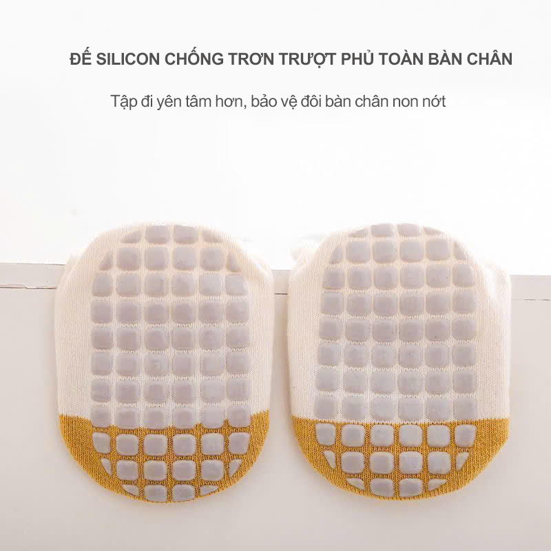 Tất chống trượt cho bé tập đi, vớ trẻ em họa tiết dễ thương, an toàn, mềm mịn - Ekiu Shop