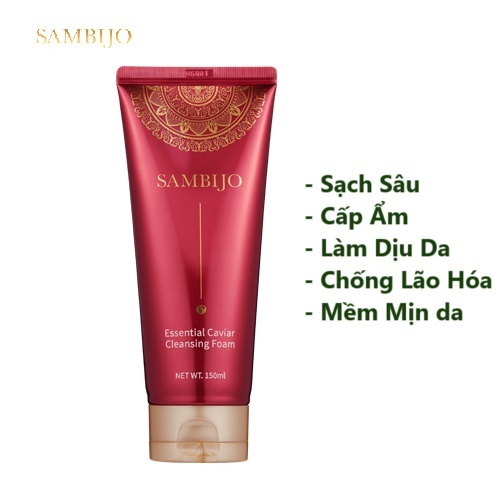 Sữa Rửa Mặt Tạo Bọt SAMBIJO Tinh Chất Caviar 150ML