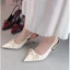 Giày Sandal Nữ Cao 7cm Nơ Nhỏ Xinh Xắn CG-0722 - Màu Đen/Trắng/Đỏ Đô, Size 36-39 - Shoes