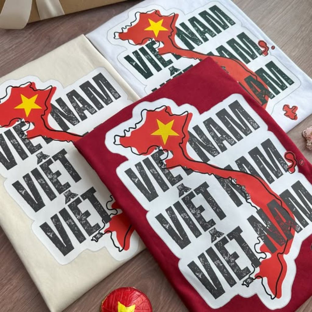 [HOẢ TỐC] Áo thun yêu nước unisex in hình Việt Nam chất liệu cotton co giãn, áo phông nam nữ - mua 2 áo tặng 1 khăn