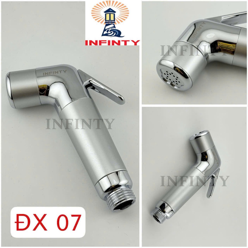 Vòi xịt vệ sinh lõi đồng cao cấp ,đầu xịt nhựa ,đầu vòi xịt toilet 3 khoang ty đồng kèm dây và cài
