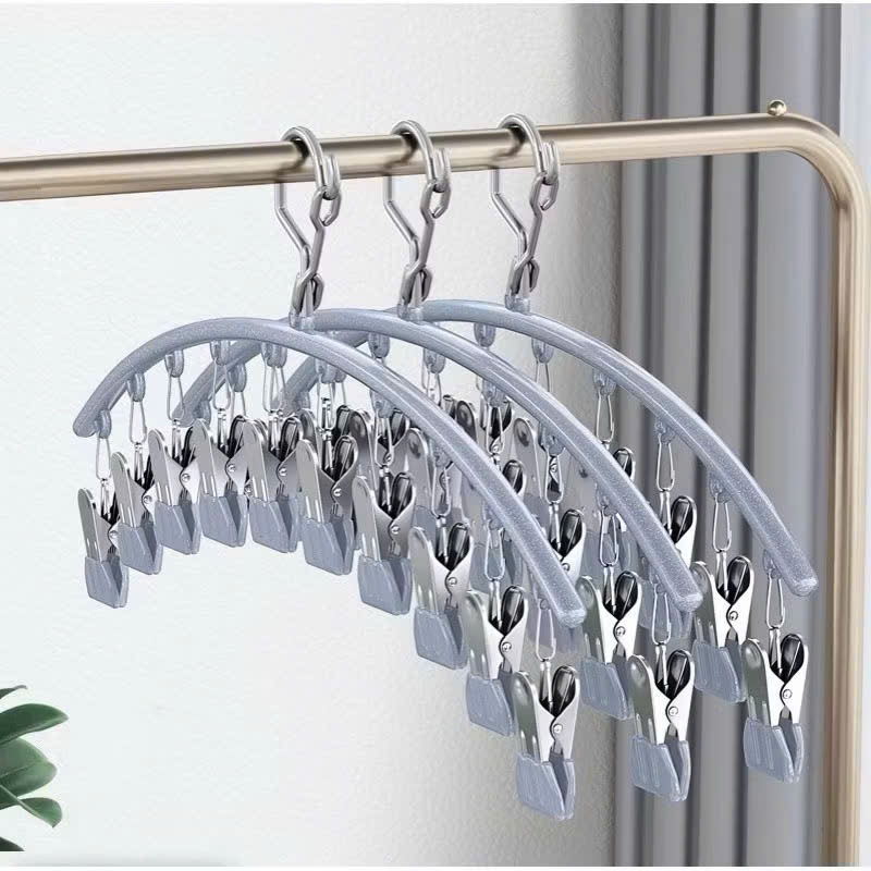 Thanh 10 Móc Kẹp Inox Phơi Tất Vớ, Quần Áo Đồ Lót Tiện Lợi