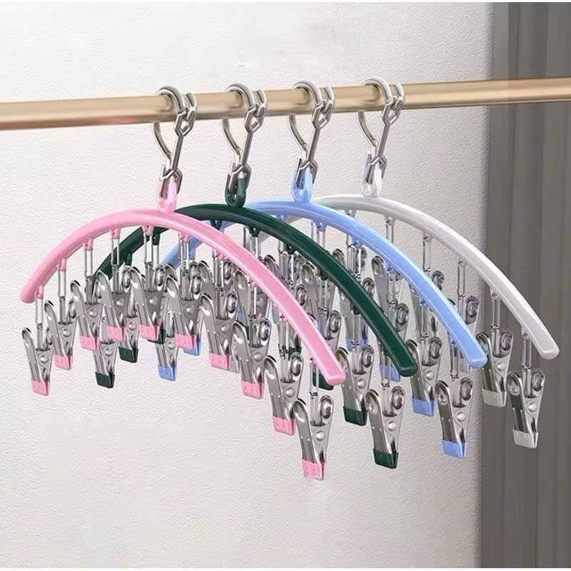 Thanh 10 Móc Kẹp Inox Phơi Tất Vớ, Quần Áo Đồ Lót Tiện Lợi