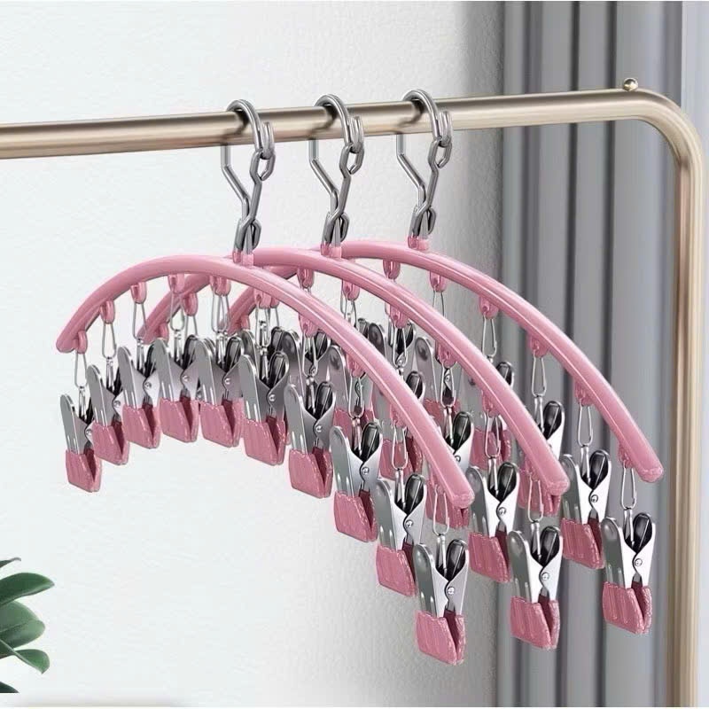 Thanh 10 Móc Kẹp Inox Phơi Tất Vớ, Quần Áo Đồ Lót Tiện Lợi