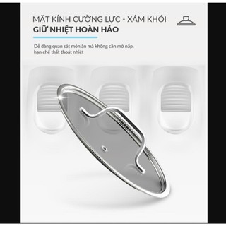 Bộ nồi inox 304 liền khối hàng không Haatz Incheon INC3 3 size, đáy 5 lớp dẫn nhiệt nhanh, bền đẹp