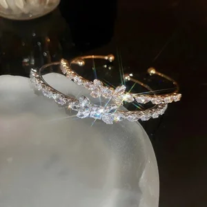 Vòng Tay Thắt Nơ Thanh Lịch,Với Phụ Kiện Lấp Lánh,Hoàn Hảo Cho Đám Cưới Và Tiệc Tùng Dành Cho Nữ VT20