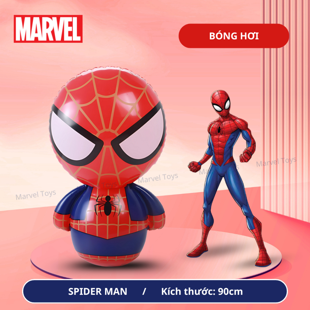 Đồ Chơi Lật Đật Marvel Avengers Mesuca Chính Hãng Mô Hình Bơm Hơi Spider-Man Cho Bé