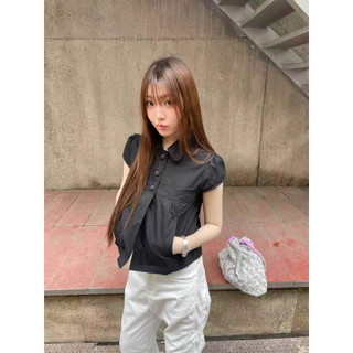 Le rouge | Astrid top - Áo sơ mi kaki retro phong cách Y2K Astrid form nhỏ
