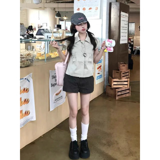 Le rouge | Astrid top - Áo sơ mi kaki retro phong cách Y2K Astrid form nhỏ
