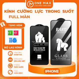 Kính cường lực IPHONE BAIIKO full màn cho iphone 16/15/14/13/12/11/xr/xs/x/8/7/6/pro/plus/promax