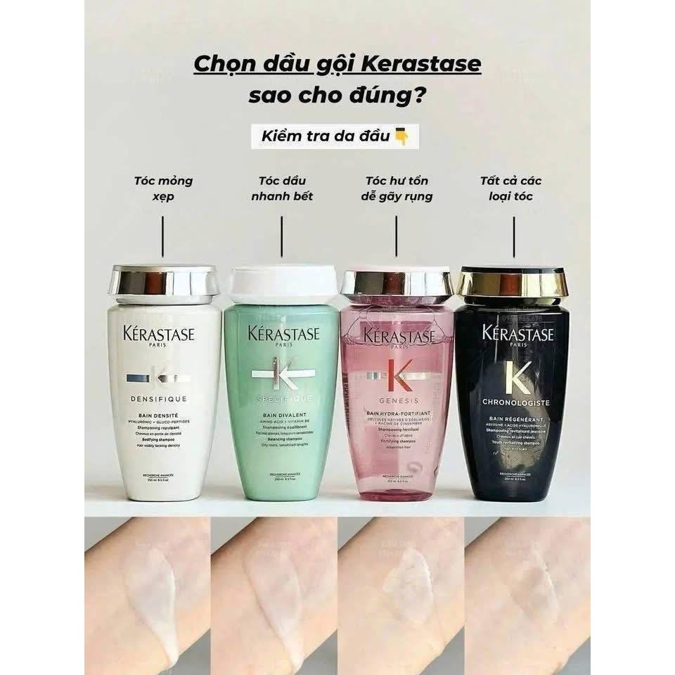 (chiết 100ml) Dầu gội Kerastase các loại xanh, hồng, trắng
