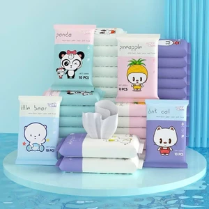 Gói Khăn Ướt Mini Bỏ Túi Tiện Dụng, Khăn Giấy Ướt An Toàn Cho Bé