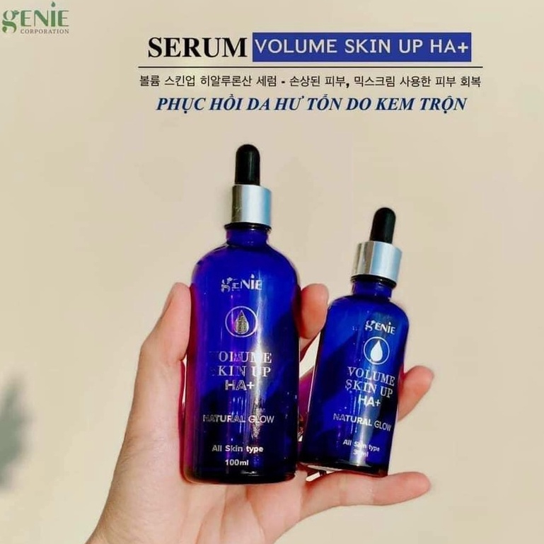 Serum HA Cấp Nước Genie Volume Skin Up HA+ Natural 30ml / 100ml