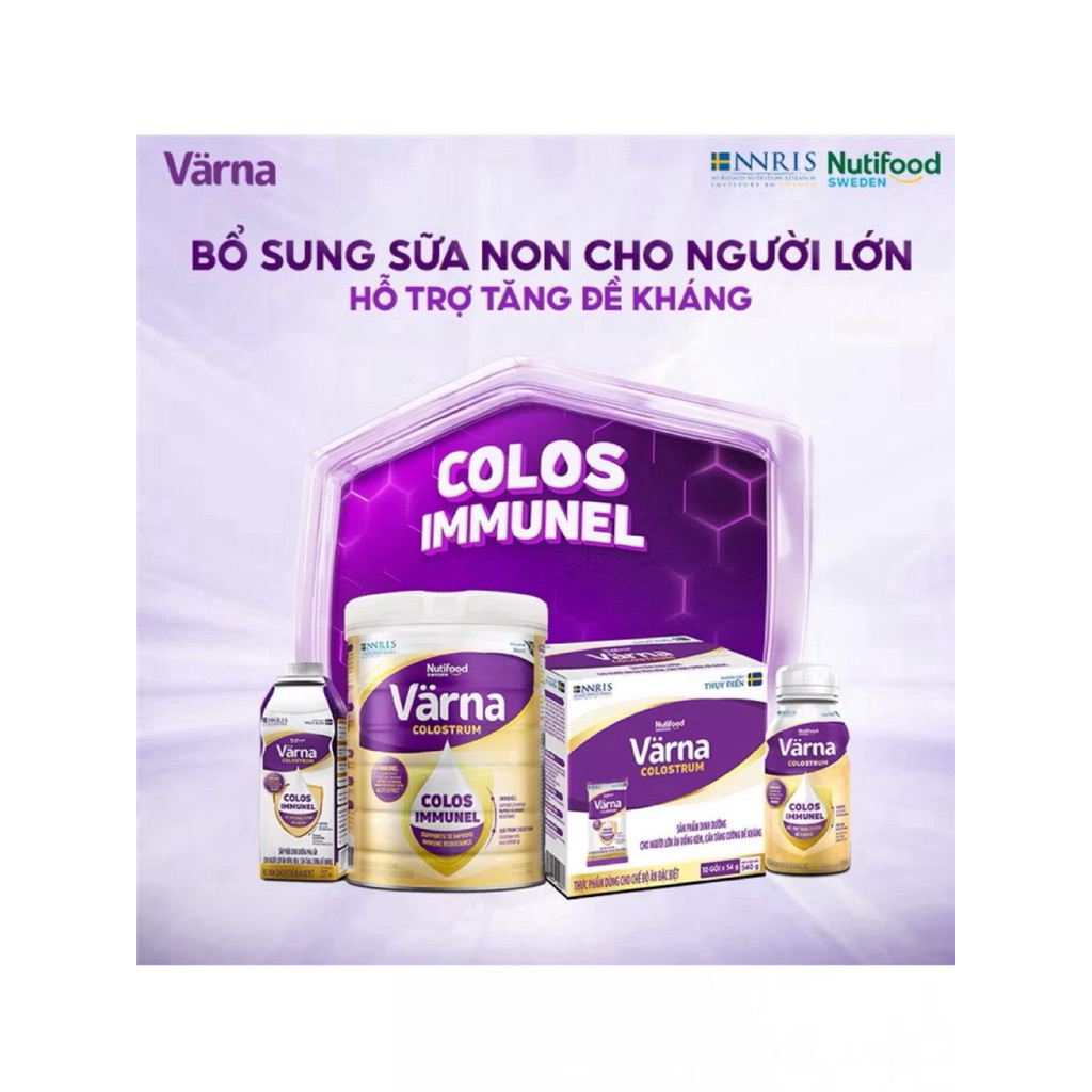 Thùng 12 Hộp Sữa Bột Pha Sẵn Varna Colostrum 237ml - Tăng Đề Kháng Nhanh.