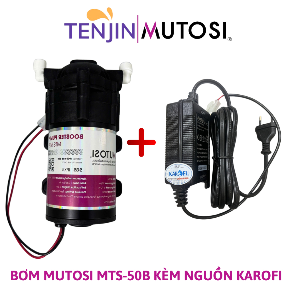 Combo Bơm Máy Lọc Nước và Nguồn Karofi Dùng Thay Thế Cho Các Máy Lọc Nước RO- Chính Hãng Bảo Hành 12 Tháng