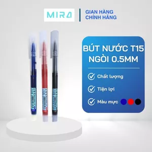 Hộp 10c Bút T15 - Mực Nhanh Khô Ngòi 0.5mm Snowhite Nét Viết Đẹp, Dành Cho Văn Phòng, Học Sinh Sinh Viên