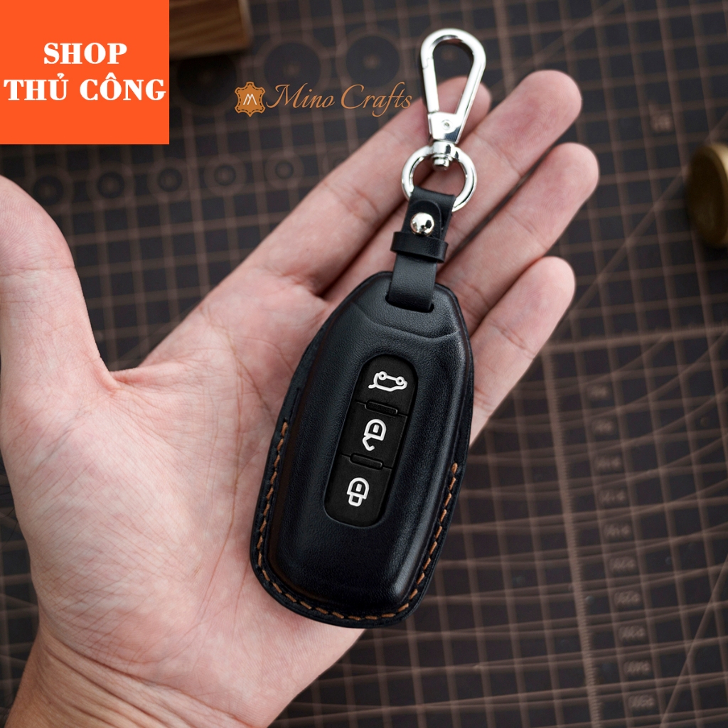 Bao da chìa khóa Ford Territory - Bao da chìa khóa thủ công - Da bò thật - Khắc tên - Nhiều màu sắc