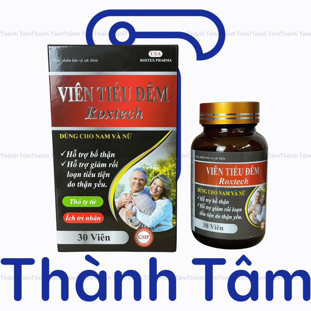 (Chai) Viên uống VIÊN TIỂU ĐÊM ROXTECH hỗ trợ giảm tiểu đêm, bổ thận - Hộp 30 Viên