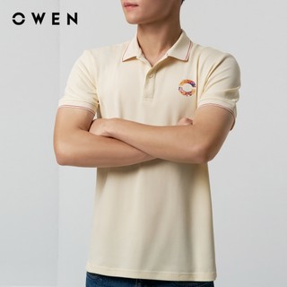 Owen - Áo polo Body Fit APV258039 màu Be chất liệu Poly Spandex