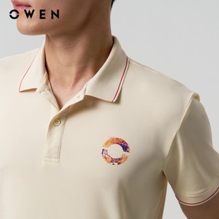 Owen - Áo polo Body Fit APV258039 màu Be chất liệu Poly Spandex