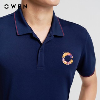 Owen - Áo polo Body Fit APV258040 màu Xanh tím than chất liệu Poly Spandex