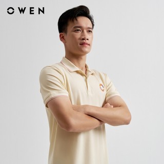 Owen - Áo polo Body Fit APV258039 màu Be chất liệu Poly Spandex