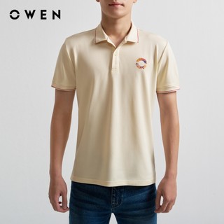 Owen - Áo polo Body Fit APV258039 màu Be chất liệu Poly Spandex