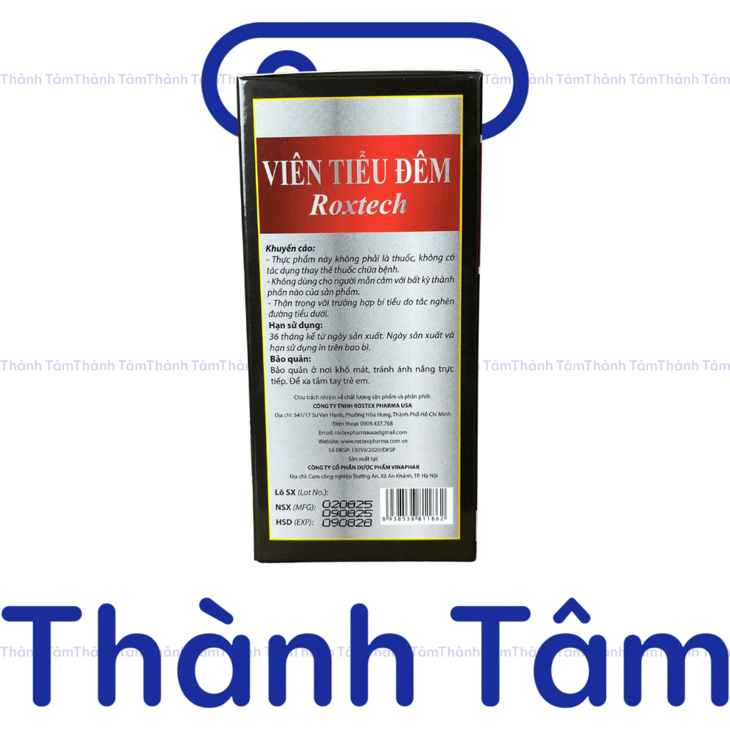 (Chai) Viên uống VIÊN TIỂU ĐÊM ROXTECH hỗ trợ giảm tiểu đêm, bổ thận - Hộp 30 Viên