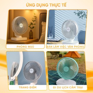 Quạt Mini Tích Điện Để Bàn YAMAZAKI 2800- 4500mAh Để Văn Phòng Không Ồn Tiếng Động Cơ