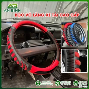 Bọc Vô Lăng Cho Xe Tải,Xe Khách Size To 38cm - 47cm Da Cao Cấp Gân Nổi Chống Trơn Trượt Thoáng Khí Dáng Thể Thao