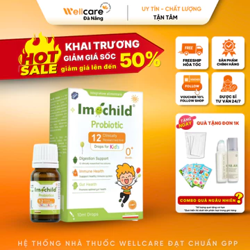 [✅CHÍNH HÃNG] Men Vi Sinh Imochild Probiotic 12 Chủng - Cải Thiện Hệ Vi Sinh Đường Ruột Cho Bé Hộp 10ml