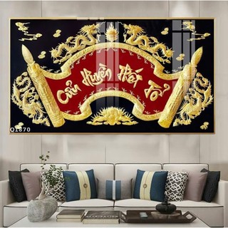Tranh Gia Tiên Cửu Huyền Thất Tổ tráng gương