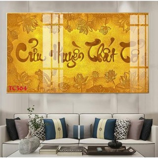 Tranh Gia Tiên Cửu Huyền Thất Tổ tráng gương