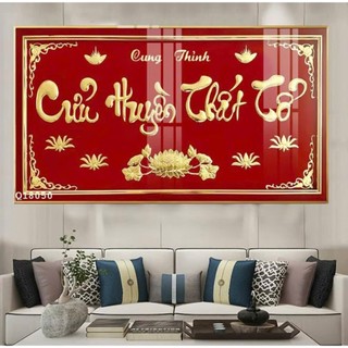 Tranh Gia Tiên Cửu Huyền Thất Tổ tráng gương