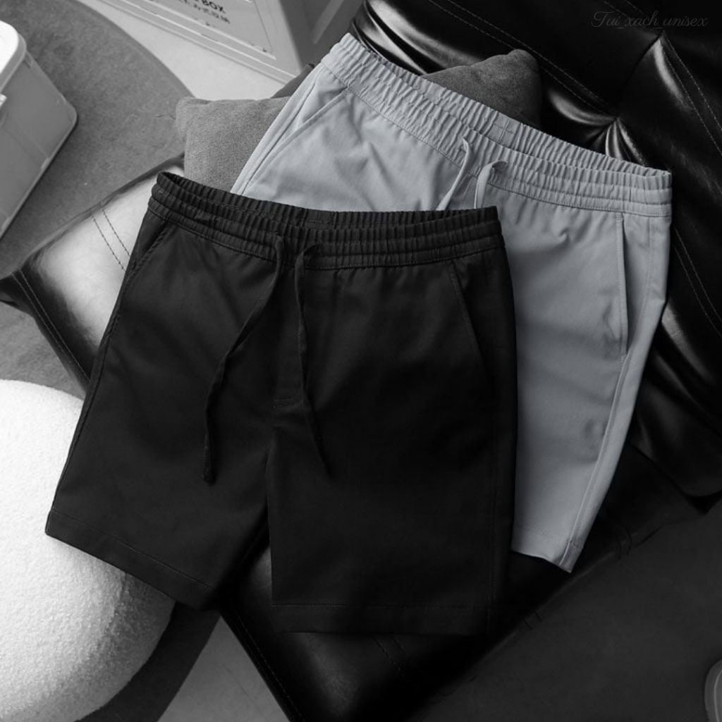Quần Short Kaki Trơn Nam Trên Gối Phom Ôm Đứng Siêu Hách Dáng Đơn Giản 3 Size 40-80kg