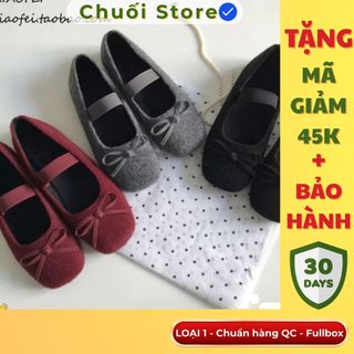 Giày bệt nữ da PU tổng hợp dệt vải đế cao su chất cao cấp mang êm chân dễ phối đồ