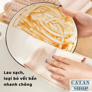 Combo 10 Khăn Xơ Mướp Rửa Chén Lau Bếp Đa Năng, Thấm Hút Tốt, Không Trầy Xước, Tái Sử Dụng Lâu Dài