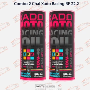 Combo 2 Chai Nhớt Xado Racing 10W40 RF 22.2 Tổng Hợp Cao Cấp Dành Cho Xe Số, Côn Tay