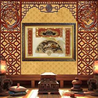 Tranh Gia Tiên Cửu Huyền Thất Tổ 01 tráng gương đóng khung