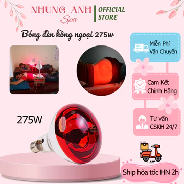 Bóng đèn hồng ngoại 275W dùng trị liệu, sưởi ấm | Bóng đèn hồng ngoại cho các loại đèn