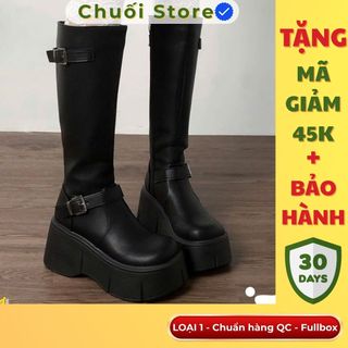 Giày boot nữ da PU tổng hợp dệt vải đế cao su êm ái thanh lịch quý phấi nhẹ chân