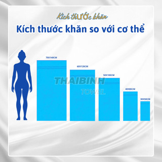Khăn lau mặt , gội đầu, tắm THAI BINH TOWEL COTTON cao cấp  Siêu Thấm Hút Siêu Mềm Mại Không Xù Bông