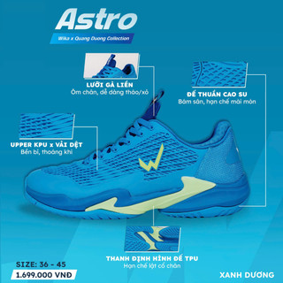 GIÀY  Cầu lông , bóng truyền , bóng rổ , Pickleball- WIKA Quang Dương ASTRO