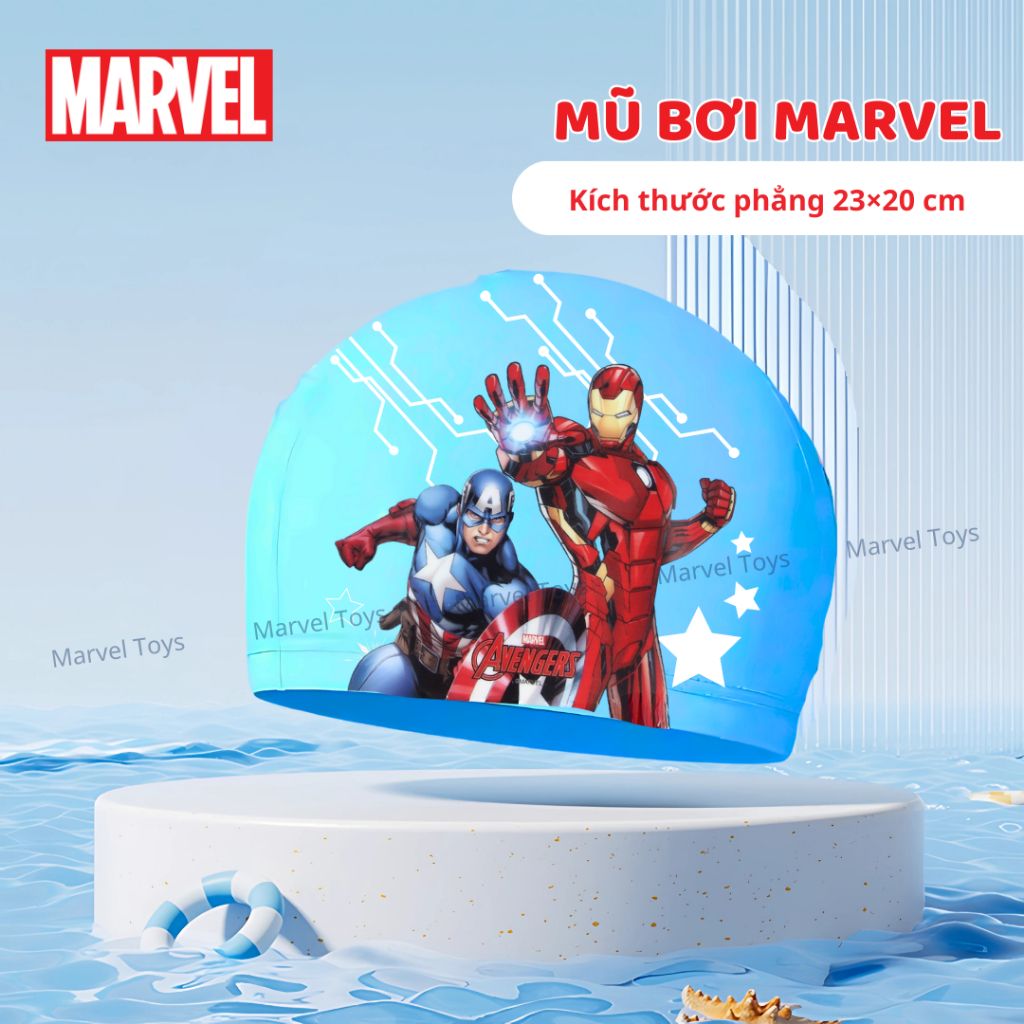Mũ Bơi Silicon Trẻ Em Disney Frozen/Spider-Man Chính Hãng – An Toàn, Co Giãn, Giữ Tóc Khô