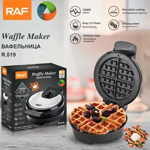 Máy kẹp nướng bánh waffle RAF1200W kiểm soát nhiệt độ chính xác, bánh thơm ngon