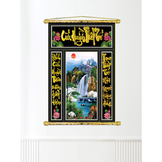 Tranh Cửu Huyền Thất Tổ Vải Canvas