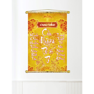 Tranh Cửu Huyền Thất Tổ Vải Canvas