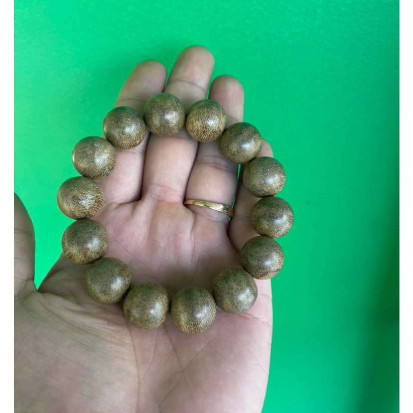 [Tuổi Trung Niên]Trầm hương tốc kiến-vòng tay nam nữ cỡ hạt 14 ly loại cao cấp (loại 1) Tiên Phước Quảng nam.