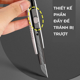 DAO RỌC GIẤY MINI CAO CẤP SƠN TĨNH ĐIỆN ĐEN TOÀN THÂN – COMBO 2 CÁI, CHẮC TAY, CẮT NGỌT